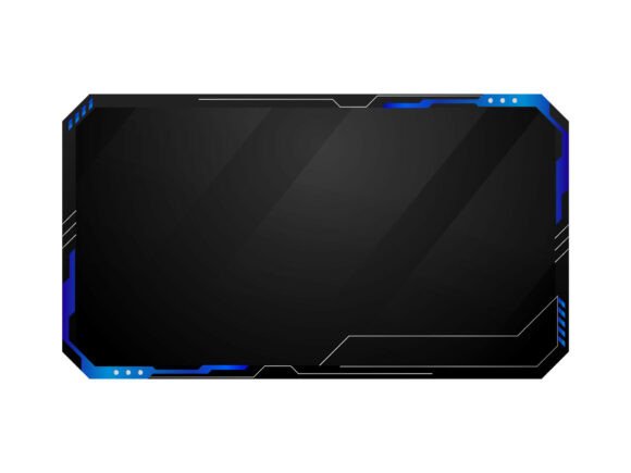 Download Futuristic Gaming Screen and Border Svg - Border Collection